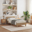 Vidaxl bedframe met hoofdeinde artisan eiken 100 x 200 cm bewerkt hout