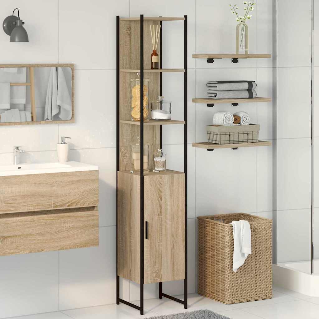 Vidaxl badkamerkast sonoma 33 x 33 x 185,5 cm bewerkt hout