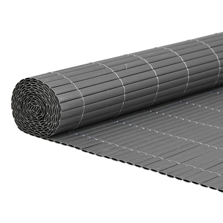 Vidaxl tuinhek dubbelzijdig grijs 1,8x3 m pvc
