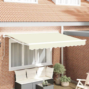 Vidaxl zijde frame crèmekleurig 250 x 200 cm polyester met pu-coating