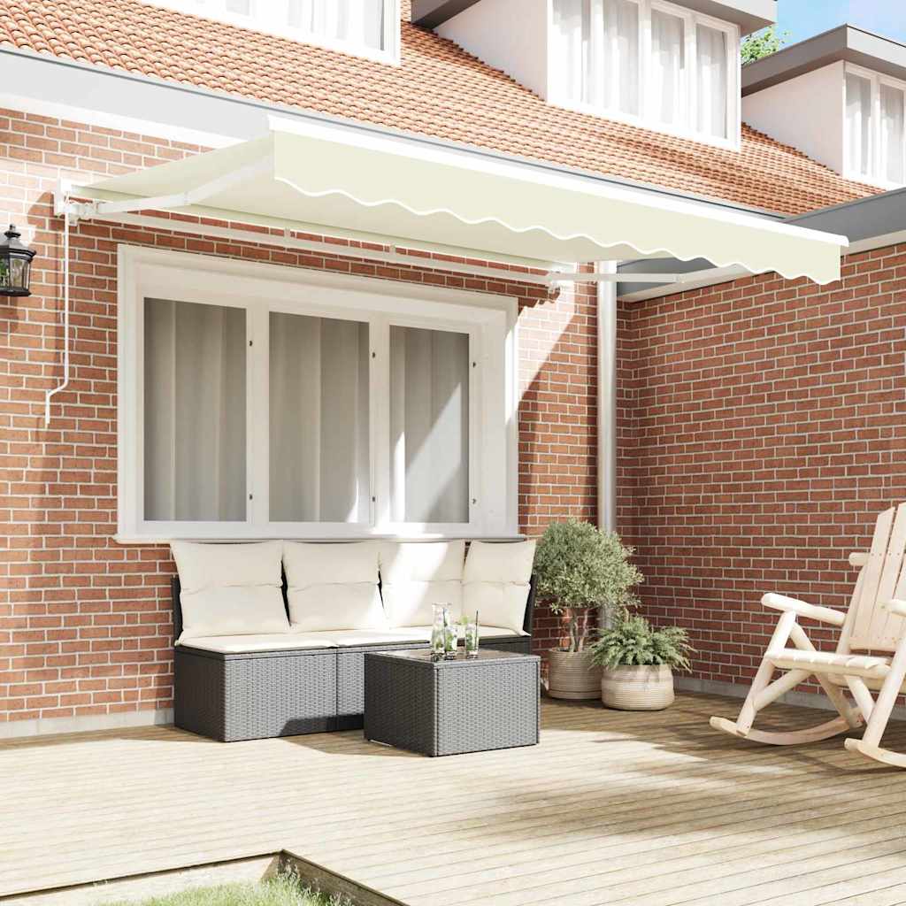 Vidaxl zijde frame crèmekleurig 250 x 200 cm polyester met pu-coating