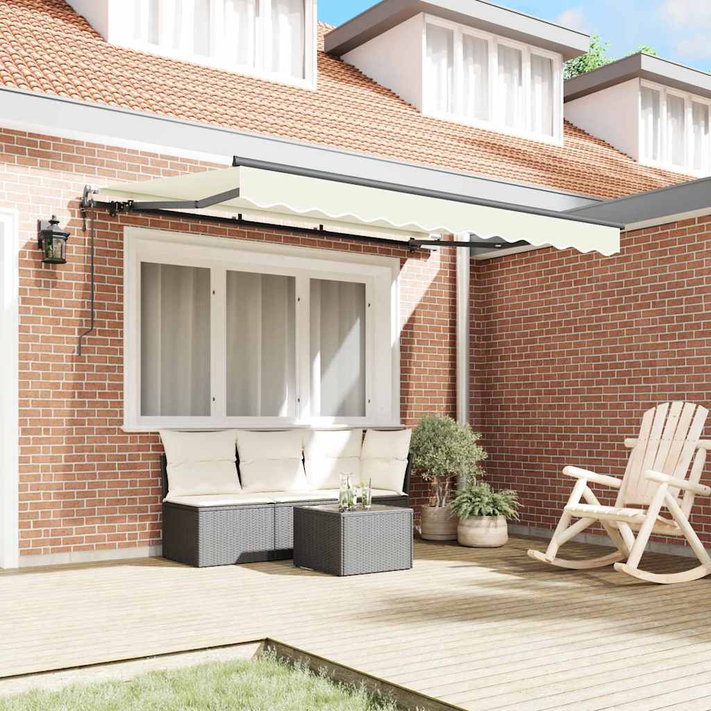 Vidaxl inklapbaar zonnescherm crème 250 x 200 cm stof