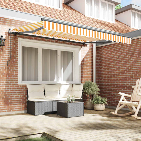Vidaxl uitschuifbare luifel geel 250 x 200 cm stof
