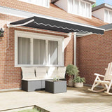 Vidaxl zijde frame antraciet 250 x 200 cm polyester met pu-coating