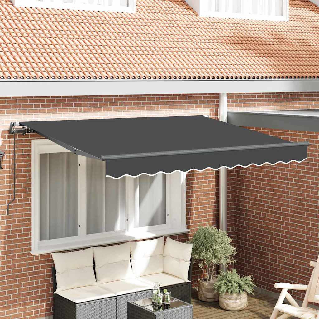 Vidaxl inklapbaar zonnescherm antraciet 250 x 200 cm stof