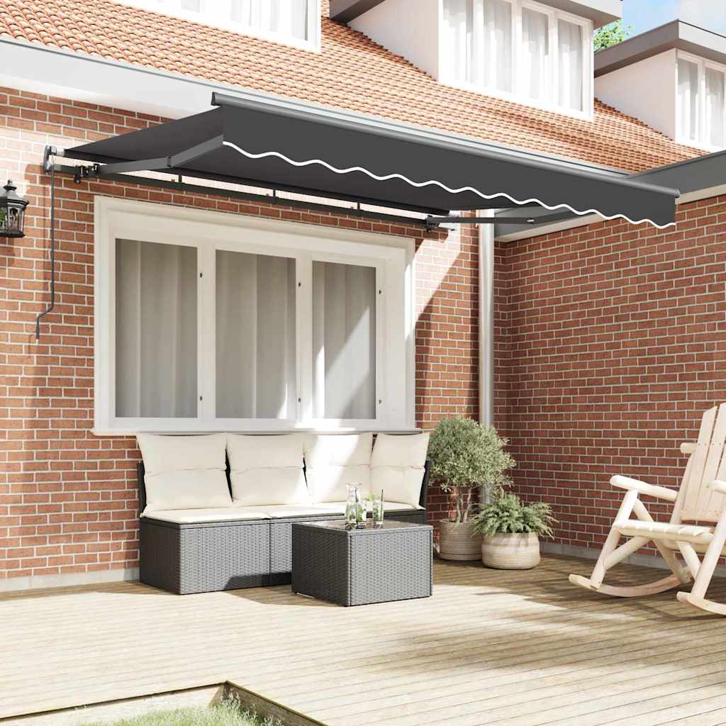 Vidaxl inklapbaar zonnescherm antraciet 250 x 200 cm stof