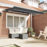 Vidaxl uitschuifbare luifel antraciet 250 x 200 cm stof