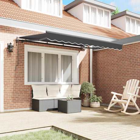 Vidaxl uitschuifbare luifel antraciet 250 x 200 cm stof