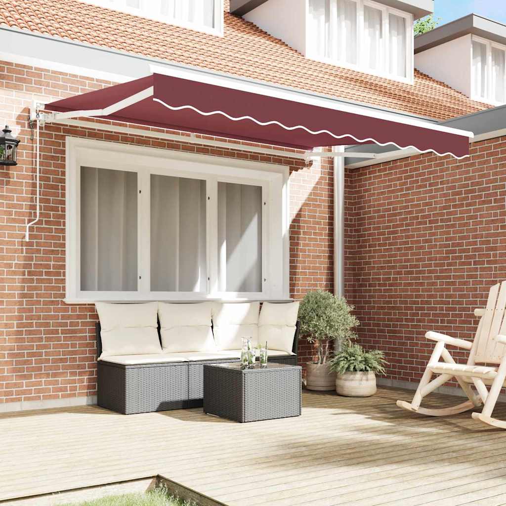 Vidaxl zijde frame bordeauxrood 250 x 200 cm polyester met pu-coating