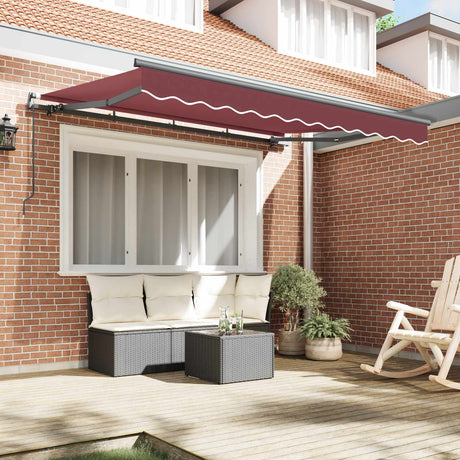 Vidaxl uitschuifbare luifel bordeauxrood 250 x 200 cm stof