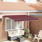 Vidaxl uitschuifbare luifel bordeauxrood 250 x 200 cm stof