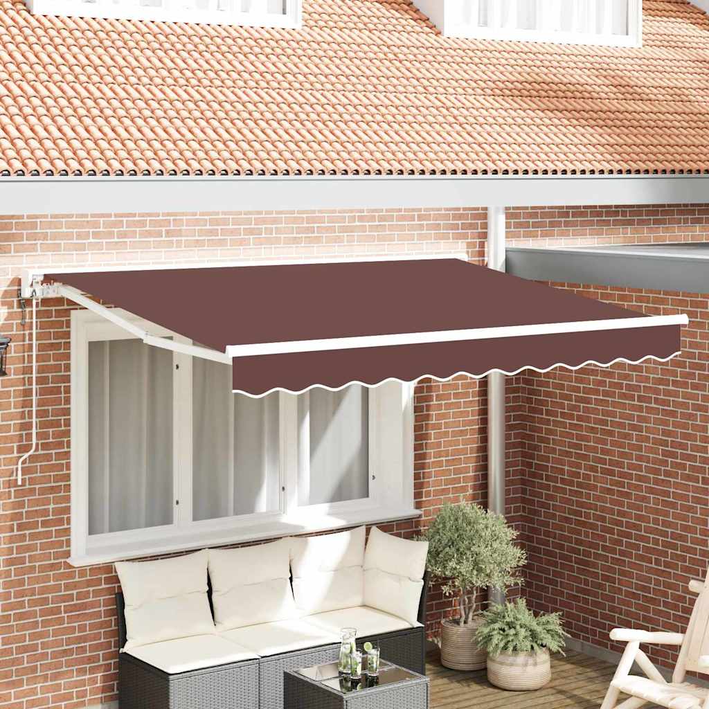 Vidaxl zijde frame bruin 250 x 200 cm polyester met pu-coating