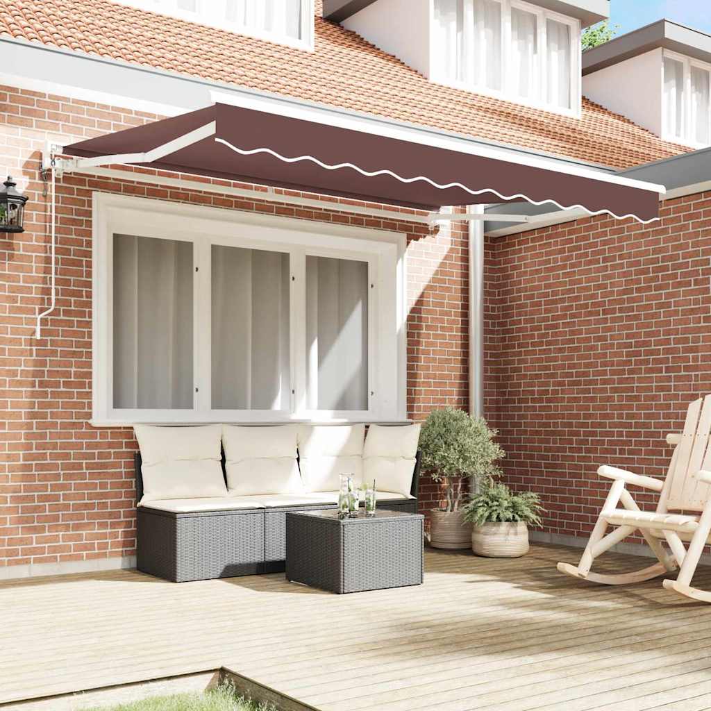 Vidaxl zijde frame bruin 250 x 200 cm polyester met pu-coating