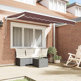 Vidaxl zijde frame bruin 250 x 200 cm polyester met pu-coating