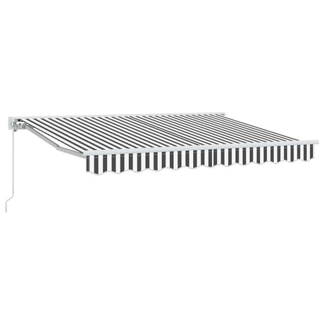 Vidaxl inklapbaar zonnescherm antraciet en wit 250 x 200 cm