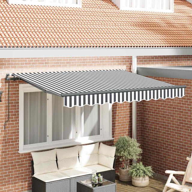 Vidaxl uitschuifbare luifel antraciet 250 x 200 cm stof