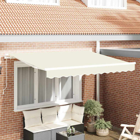 Vidaxl inklapbaar zonnescherm crème 300 x 200 cm stof