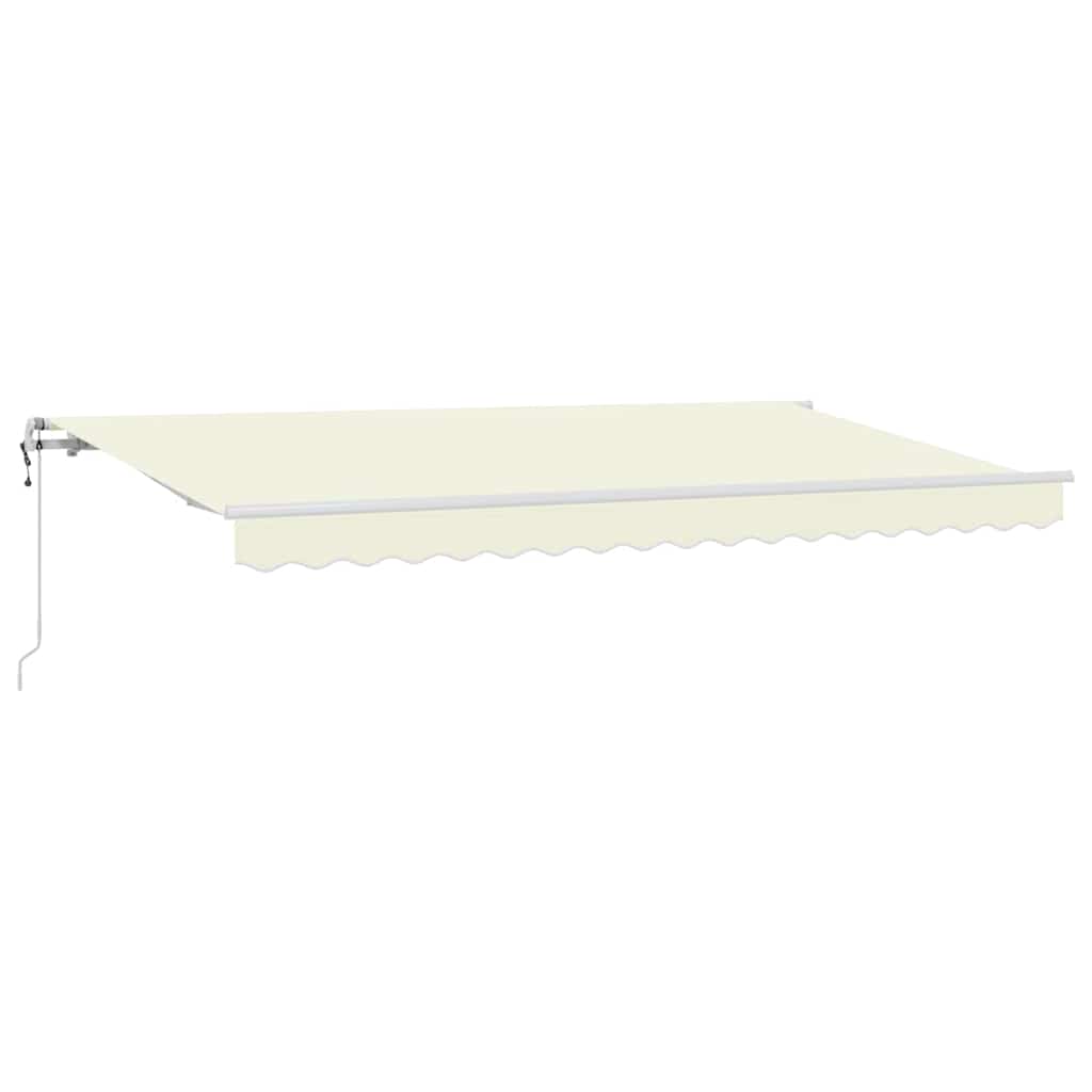 Vidaxl uitschuifbare luifel crème 350 x 200 cm stof