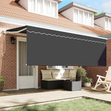 Vidaxl uitschuifbare luifel crème 350 x 200 cm polyester en aluminium