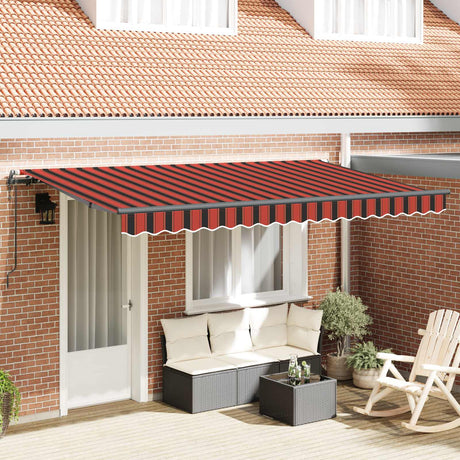 Vidaxl uitschuifbare luifel oranje 350 x 200 cm stof
