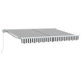 Vidaxl inklapbaar zonnescherm antraciet en wit 350 x 200 cm
