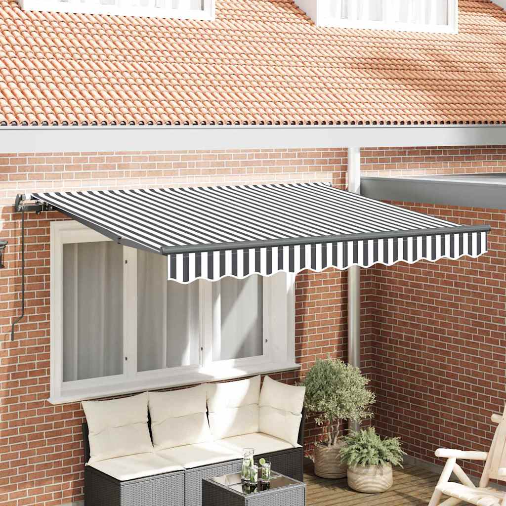 Vidaxl inklapbaar zonnescherm antraciet 350 x 200 cm stof