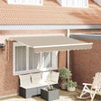 Vidaxl uitschuifbare luifel beige 350 x 200 cm stof
