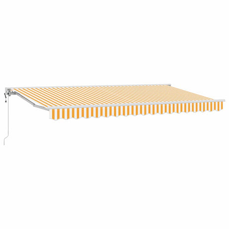 Vidaxl inklapbaar zonnescherm geel en wit 400 x 200 cm