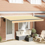 Vidaxl inklapbaar zonnescherm geel 400 x 200 cm stof