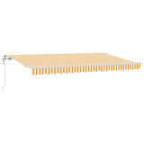 Vidaxl inklapbaar zonnescherm geel 400 x 200 cm stof