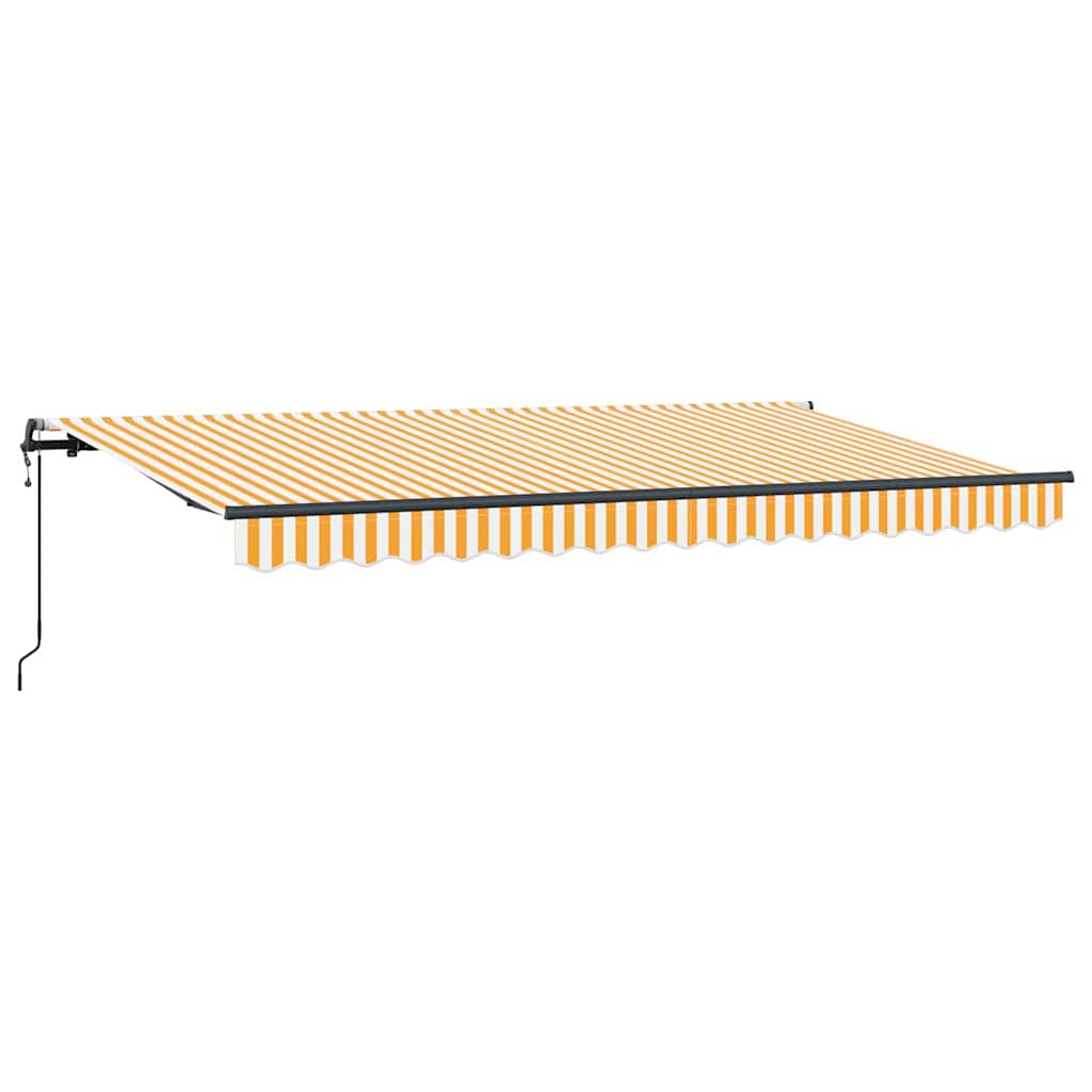 Vidaxl inklapbaar zonnescherm geel 400 x 200 cm stof