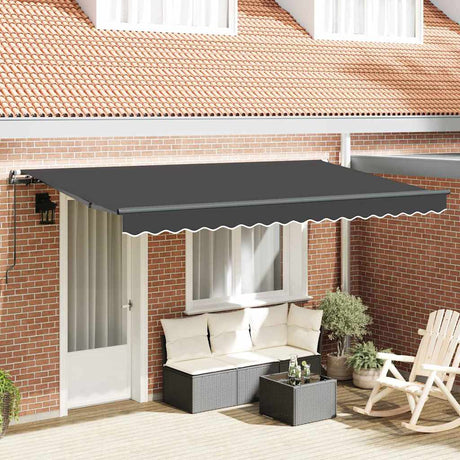 Vidaxl inklapbaar zonnescherm antraciet 400 x 200 cm stof