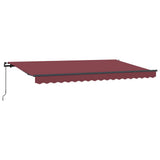 Vidaxl inklapbaar zonnescherm bordeauxrood 400 x 200 cm stof