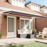 Vidaxl zijde frame bruin 400 x 200 cm polyester met pu-coating