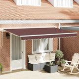 Vidaxl uitschuifbare luifel bruin 400 x 200 cm stof