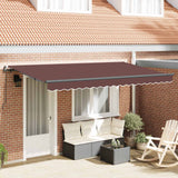 Vidaxl uitschuifbare luifel bruin 400 x 200 cm stof