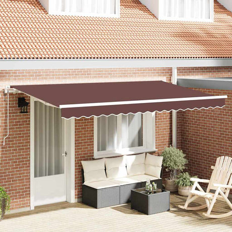 Vidaxl uitschuifbare luifel bruin 400 x 200 cm stof