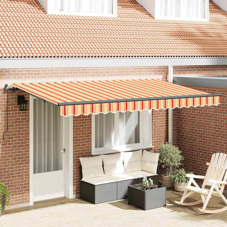 Vidaxl inklapbaar zonnescherm geel 400 x 200 cm stof