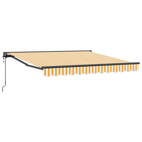 Vidaxl inklapbaar zonnescherm geel en wit 300 x 250 cm