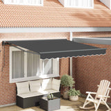 Vidaxl zijde frame antraciet 300 x 250 cm polyester met pu-coating
