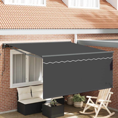 Vidaxl uitschuifbare luifel antraciet 300 x 250 cm