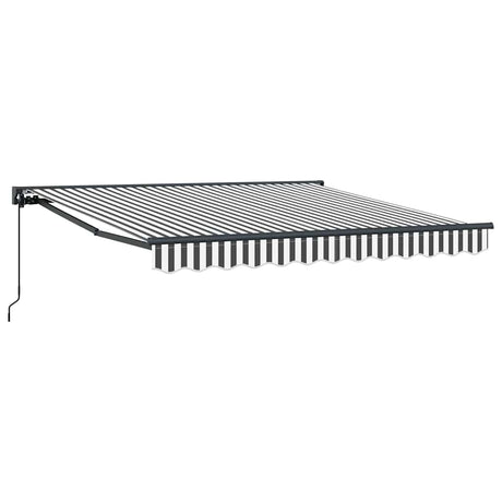 Vidaxl inklapbaar zonnescherm antraciet en wit 300 x 250 cm