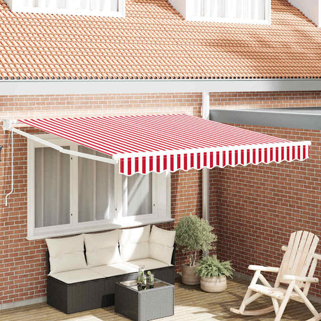 Vidaxl uitschuifbare luifel rood 300 x 250 cm polyester en metaal