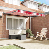 Vidaxl zijde frame rood en wit 300 x 250 cm polyester met pu-coating