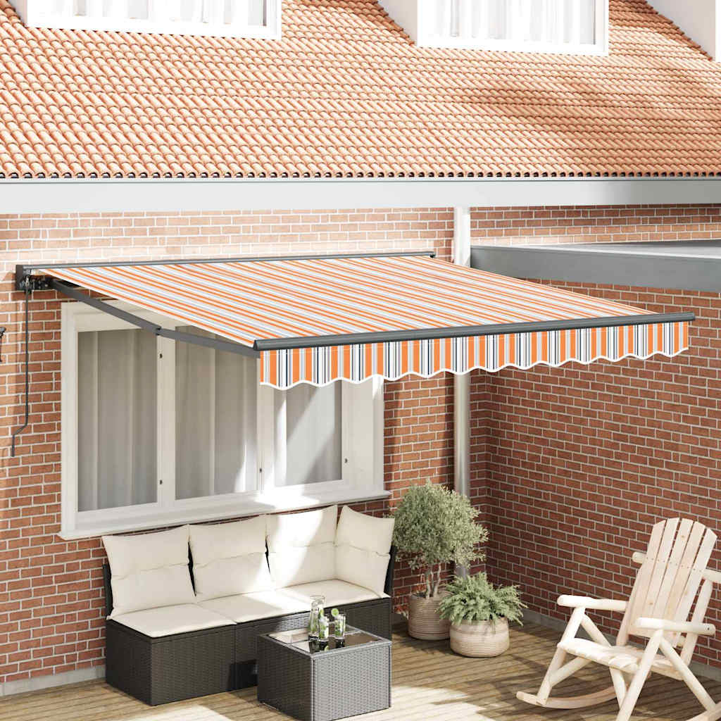 Vidaxl inklapbaar zonnescherm blauw en oranje 300 x 250 cm
