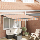 Vidaxl inklapbaar zonnescherm blauw en oranje 300 x 250 cm