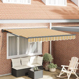 Vidaxl zijde frame geel en grijs 300 x 250 cm polyester met pu-coating