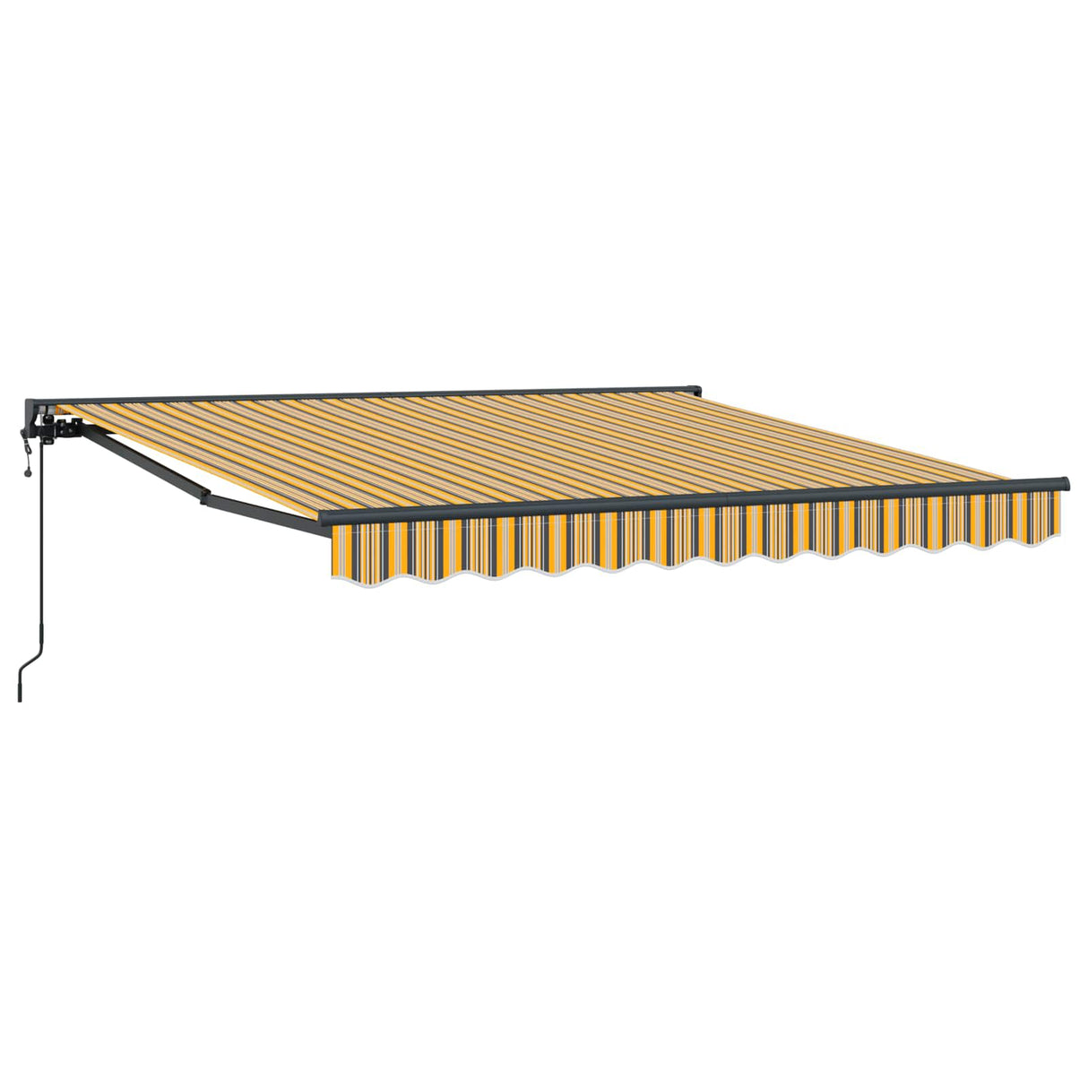 Vidaxl inklapbaar zonnescherm geel en grijs 300 x 250 cm