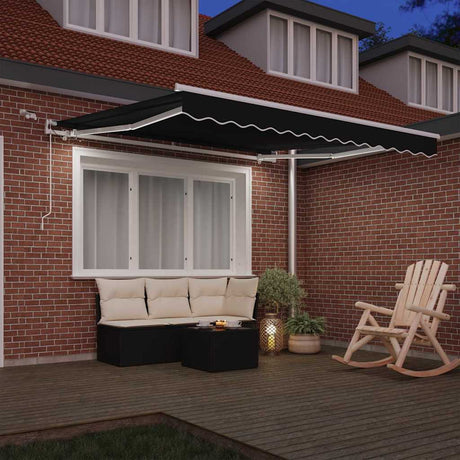 Vidaxl inklapbaar zonnescherm zwart 300 x 250 cm polyester en metaal