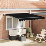 Vidaxl uitschuifbare luifel zwart 300 x 250 cm polyester
